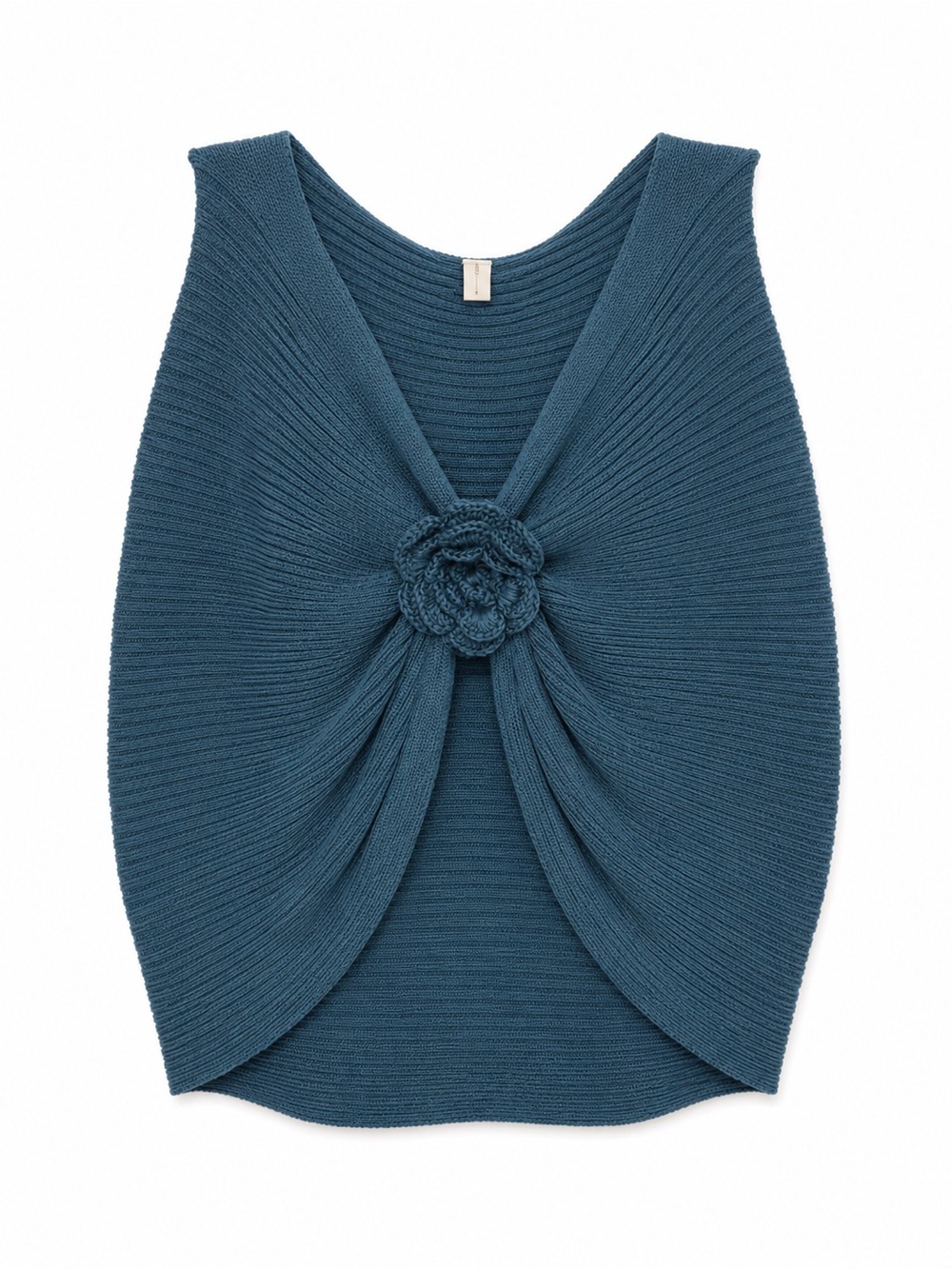 Liz Claiborne Teal Ribbed Knit Sleeveless Top